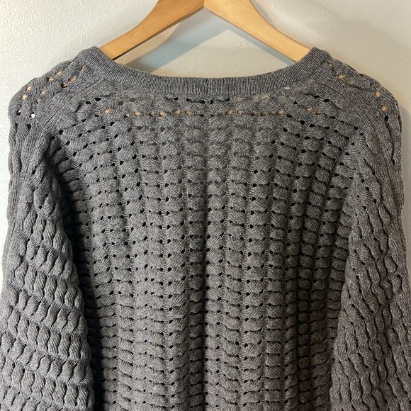 Theory Women's Textured Hanelee Sweater Button Up Cardigan Felted Wool Cashmere - Picture 10 of 13